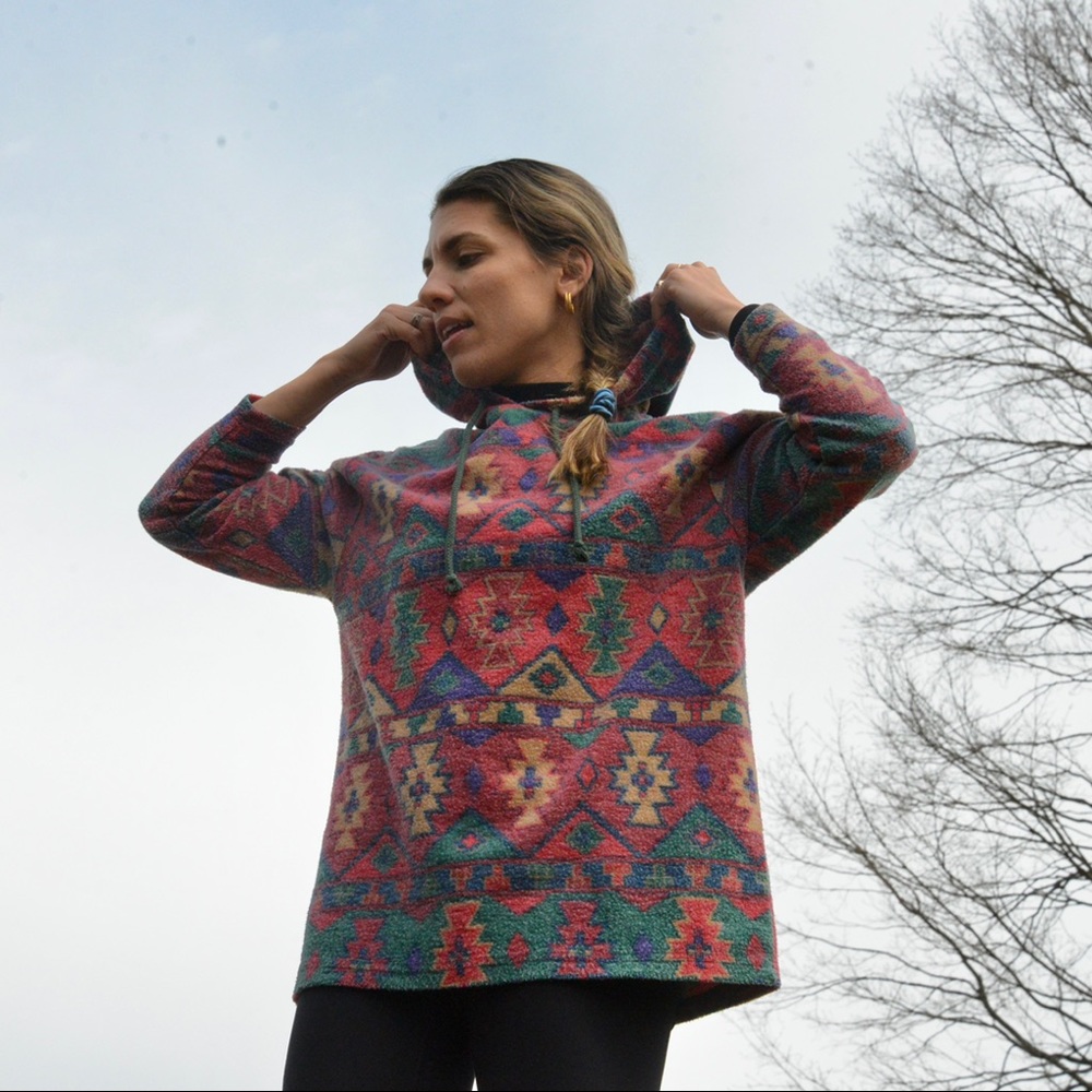 Vintage Hoodie Retro, Aztec, Colorful